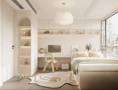 现代榻榻米卧室3D模型下载